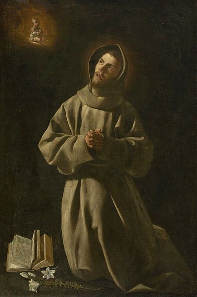 Erscheinung des Jesuskindes, Francisco de Zurbarán von Meisterhafte Meister