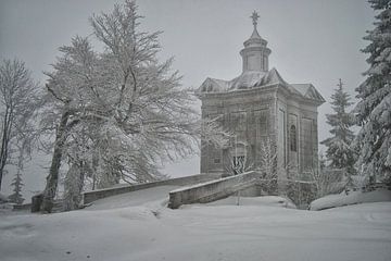 barokke kapel de Hvezda in Tsjechie van Rene du Chatenier