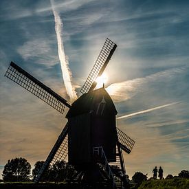 Molen silhouet in Heusden van Laura Maessen