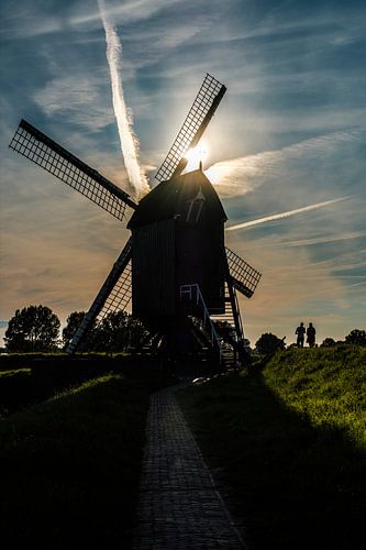 Molen silhouet in Heusden