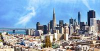 Panorama Skyline Downtown San Francisco Kalifornien von Dieter Walther Miniaturansicht