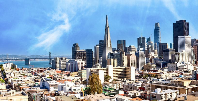 Panorama Skyline Downtown San Francisco Kalifornien von Dieter Walther