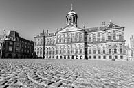 Almost deserted Dam square with the Royal Palace of Amsterdam by Sjoerd van der Wal Photography thumbnail