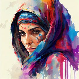 Vivid Veil Side Portrait