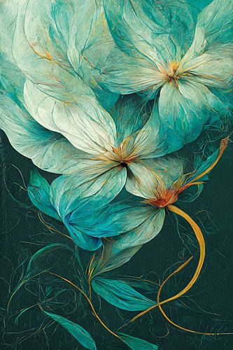 Motif floral élégant Abstrait créatif