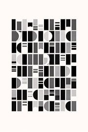 Monochrome Geometric Grid Art by irgian firmansyah