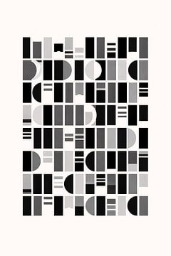 Monochrome geometrische rasterkunst van irgian firmansyah