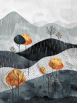 Regen in de bergen van haroulita