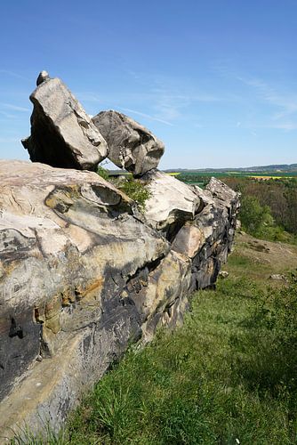 De Duivelsmuur in het Preharzgebergte bij Weddersleben