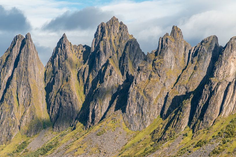 The pointed mountains of Okshornan. The Devils Jaw. by Axel Weidner