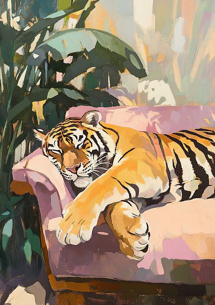 Tiger auf der Couch von Niklas Maximilian