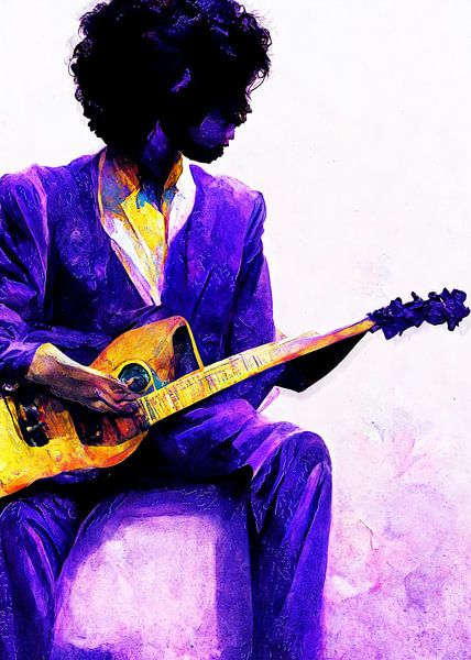 Purple guitarist #music #guitar by JBJart Justyna Jaszke