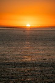 Sunset over the sea by Leo Schindzielorz