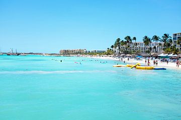 Palm Beach on Aruba in the Caribbean Sea in the Netherlands Antilles by Eye on You