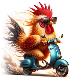 The Rooster on the Run by Indah Widyaningrum