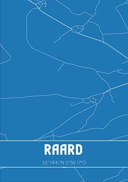 Blauwdruk | Landkaart | Raard (Fryslan) van Rezona