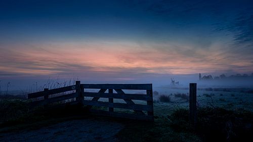 Paysage de polders sur Gerrit Bikker