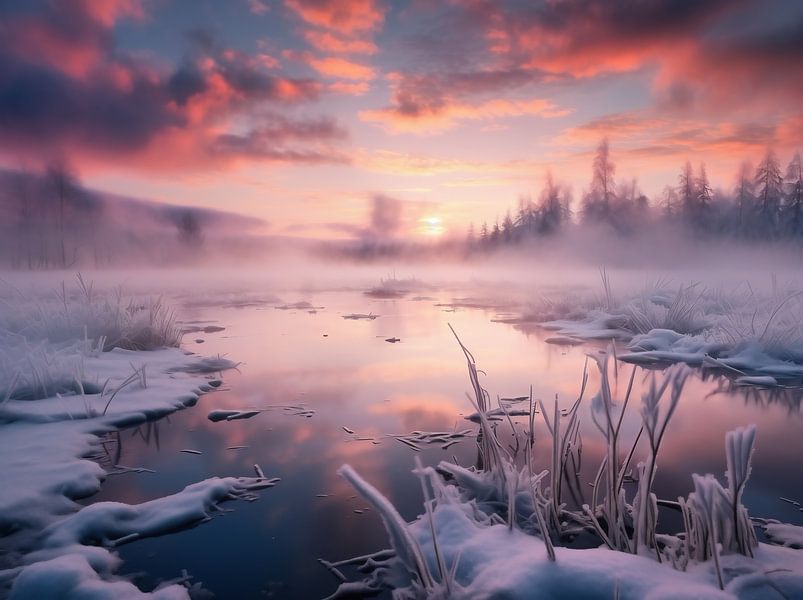 Goldene Stunde im Winter von fernlichtsicht