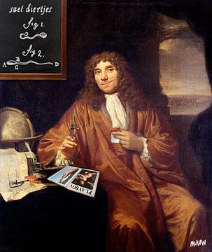 Anthony van Leeuwenhoek's work ethic - naughty humour by Miauw webshop