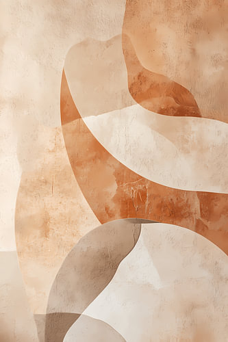 Harmony of Layers – Abstract Japandi Wall Art