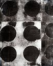 Modern Abstract landschap met vormen in zwart en wit. van Dina Dankers thumbnail