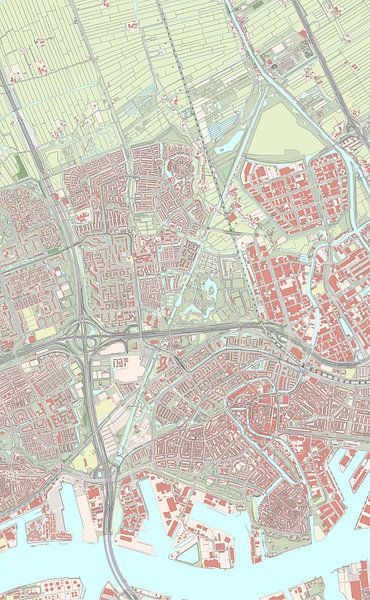 Kaart van Schiedam van Rebel Ontwerp