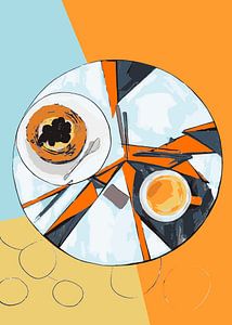 Milchkaffee und Kuchen von Andreas Magnusson