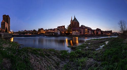 Görlitz Panorama bij het blauwe uur