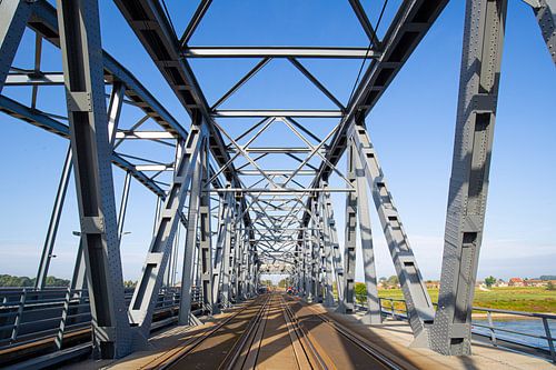 Spoorbrug Zutphen tijdens werkzaamheden