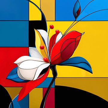 Abstracte Bloem JG06 van Jacky