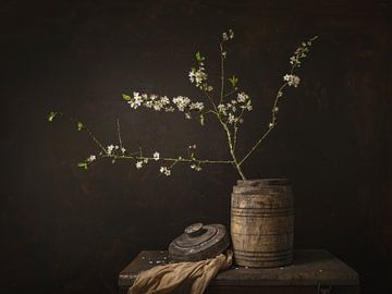 Stilleben mit Blumen. Alte Meister. Blüte. von Alie Ekkelenkamp