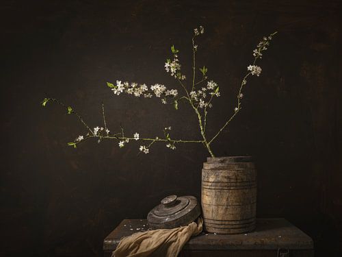 Stilleben mit Blumen. Alte Meister. Blüte.