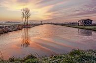 landschap met weerspiegeling in water van Dirk van Egmond thumbnail