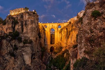The town of Ronda in Spain in the evening light by Voss Fine Art Fotografie