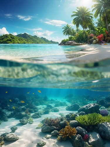 prachtig uitzicht op het strand