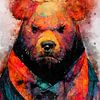 Bear Teddy #bear watercolor painting by JBJart Justyna Jaszke