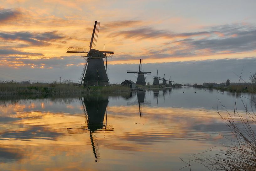 Sunrise at Kinderdijk by Ad Jekel