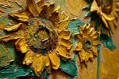 schilderachtige zonnebloemen