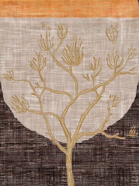 BoHo: Herbstbaum auf Leinenstruktur von Studio Pieternel