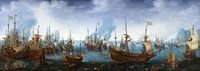 Cornelis Claesz. Van Wieringen, Battle of Gibraltar - 1622 by Atelier Liesjes thumbnail