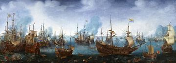 Cornelis Claesz. Van Wieringen, Zeeslag bij Gibraltar - 1622 van Atelier Liesjes