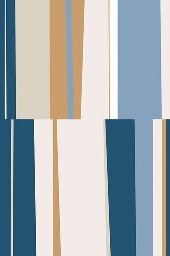 Mozaïek Blauw 9 | Geometrische Colorblocking