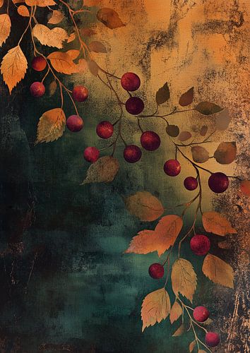 Rote Beeren, Gold & Amerald