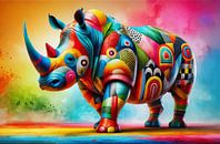 nashorn bunt von Armin Mumper Miniaturansicht