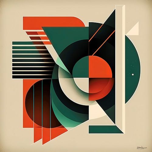 abstract geometric retro art