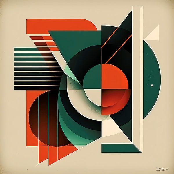abstract geometric retro art by Gelissen Artworks