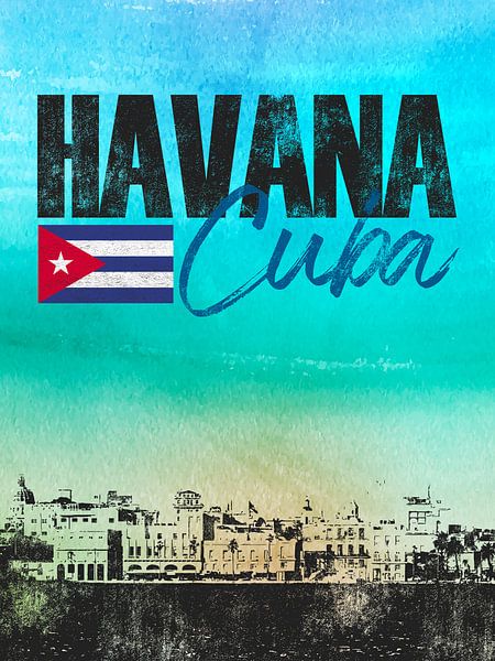 Havana Cuba van Printed Artings