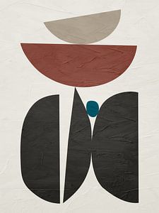 Moderne Abstrakte Organische Geometrische Farbkunst