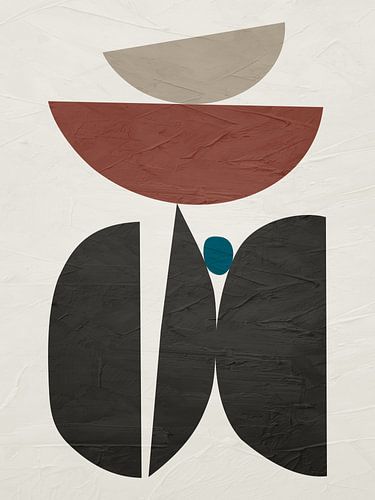 Art moderne, abstrait, organique, géométrique et coloré