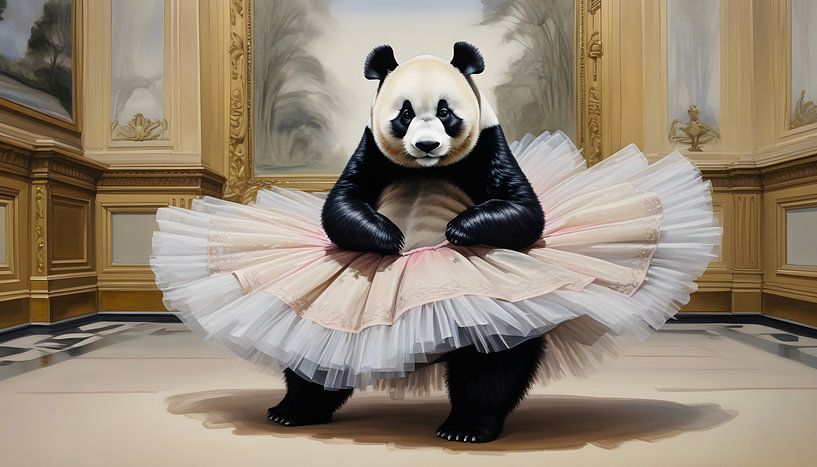 Royal ballet - A panda in a tutu at the palace by Wolfsee